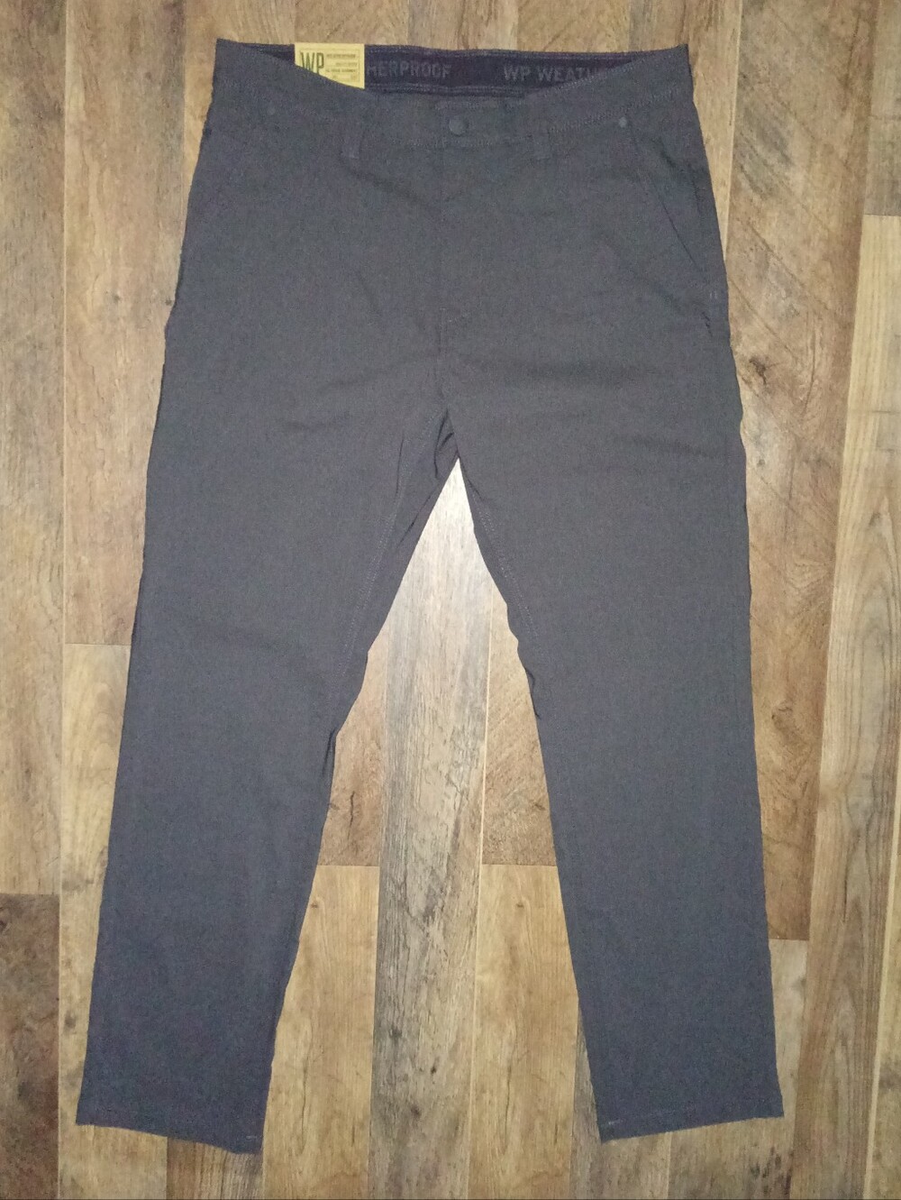 Men's Weatherproof Gray Flat-Front Classic Garment Pants 34W X 32L